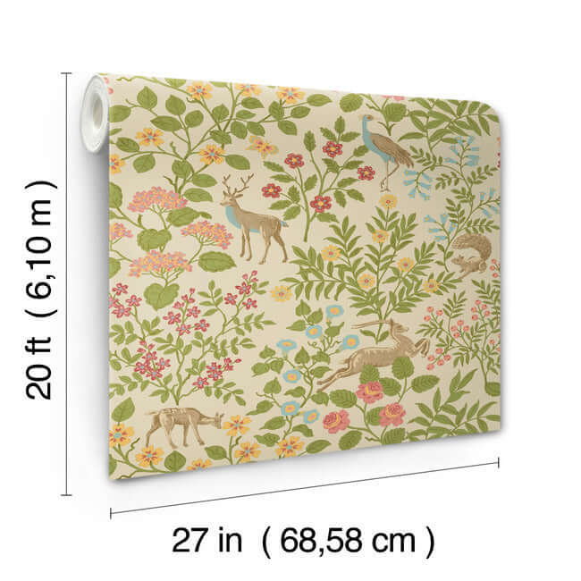 woodland-floral-linen-peel-stick-wallpaper-york-wallcoverings-psw1436rl - York Wallpaper Wallpaper