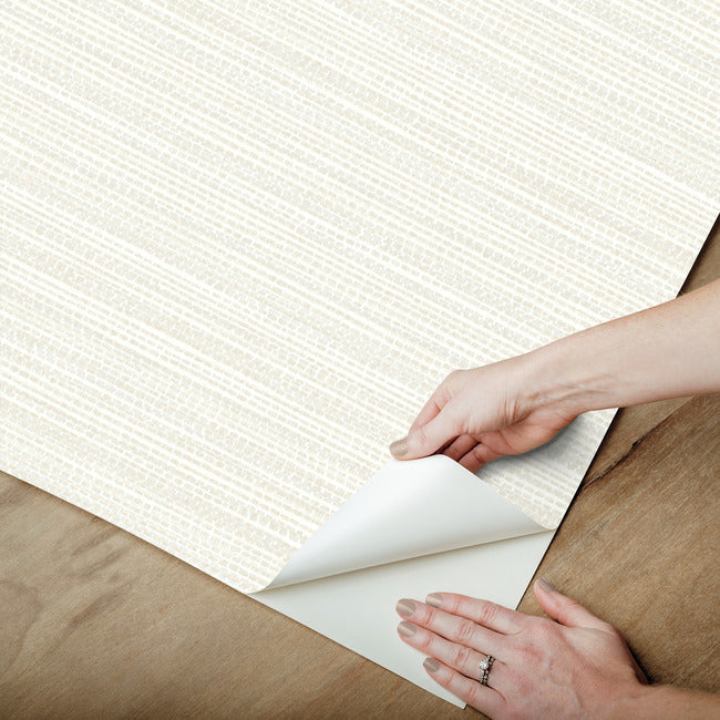 tick-mark-texture-premium-peel-stick-wallpaper-sandfog-york-wallcoverings-psw1450rl - York Wallcoverings Wallpaper