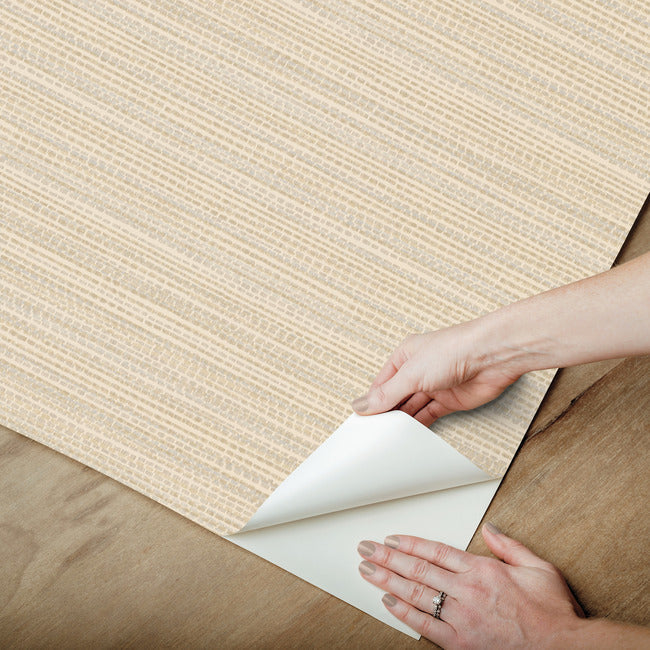 tick-mark-texture-premium-peel-stick-wallpaper-warm-wheat-york-wallcoverings-psw1449rl