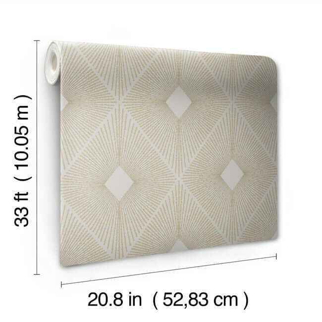 Harlowe Warm Grey & Gold Wallpaper - York Wallcoverings - MD7133 - York Wallcoverings Wallpaper