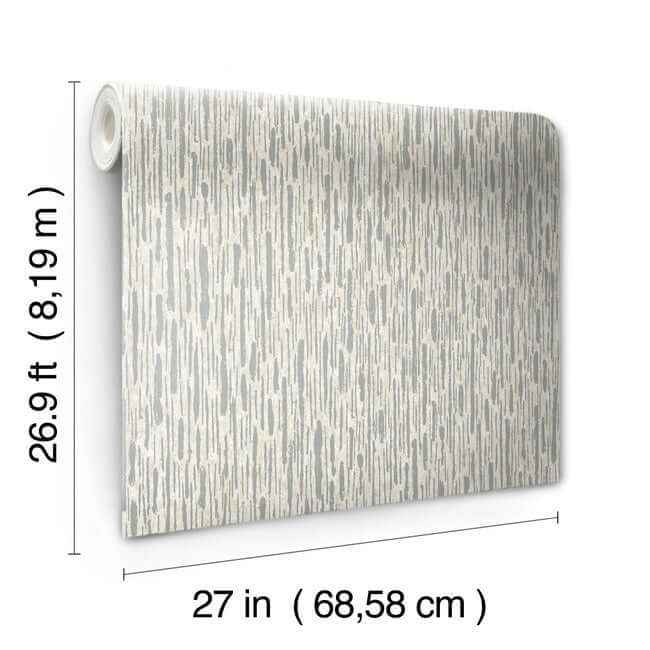 Metallic Cascade Cream & Silver Wallpaper - York Wallcoverings - MD7151 - York Wallcoverings Wallpaper