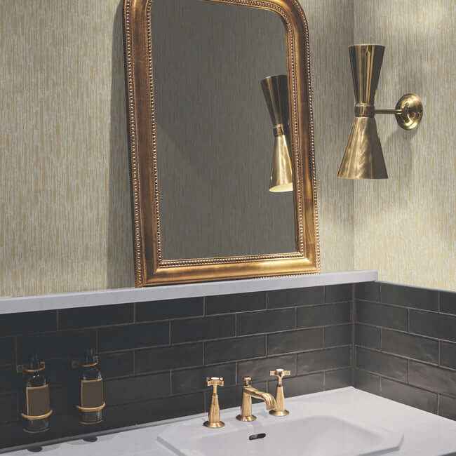 Metallic Cascade Neutrals & Gold Wallpaper - York Wallcoverings - MD7152 - York Wallcoverings Wallpaper