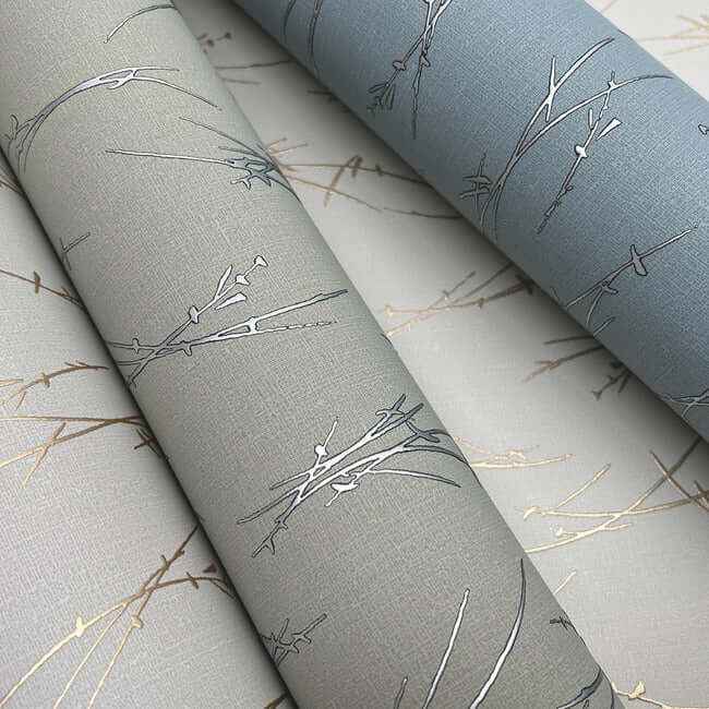 Sprigs Eucalyptus & Silver Wallpaper - York Wallcoverings - MD7194 - York Wallcoverings Wallpaper