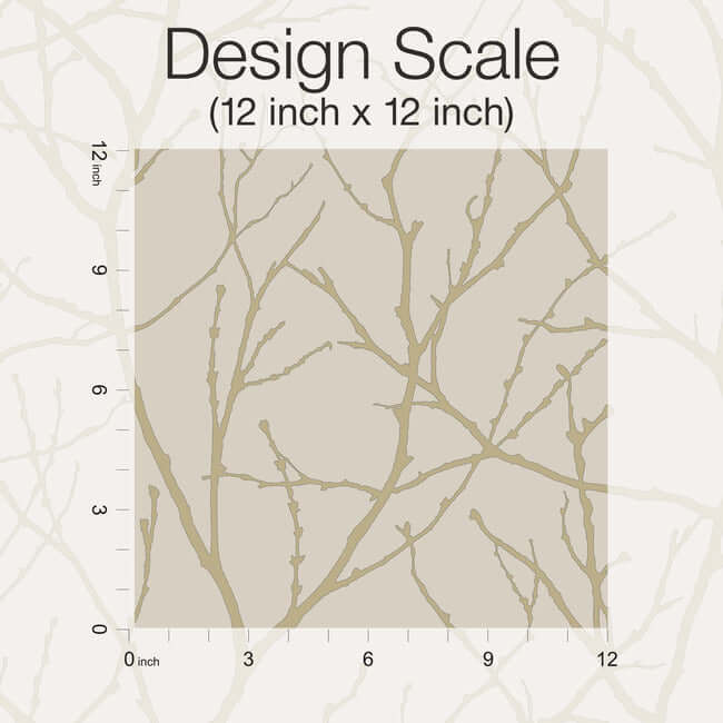trees-silhouette-beige-gold-wallpaper-york-wallcoverings-md7122 - York Wallcoverings Wallpaper