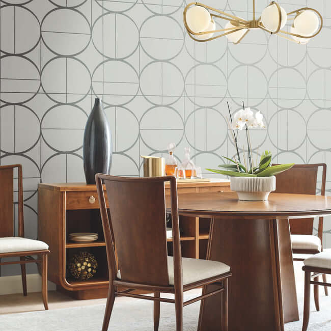 sun-circles-fog-silver-wallpaper-york-wallcoverings-md7205 - York Wallpaper Wallpaper