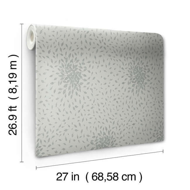 petite-leaves-eucalyptus-silver-wallpaper-york-wallcoverings-md7104 - York Wallcoverings Wallpaper