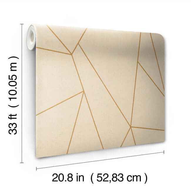 Nazca Almond & Gold Wallpaper - York Wallcoverings - NW3500 - York Wallcoverings Wallpaper