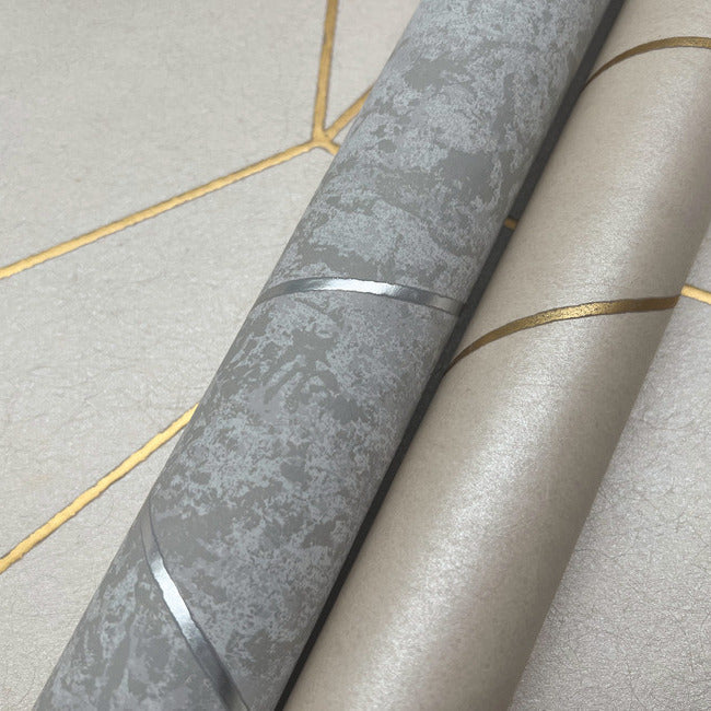 Nazca Light Grey & Silver Wallpaper - York Wallcoverings - NW3503 - York Wallcoverings Wallpaper