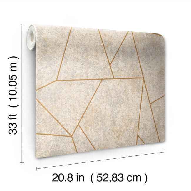 Nazca Neutral & Gold Wallpaper - York Wallcoverings - NW3504 - York Wallcoverings Wallpaper