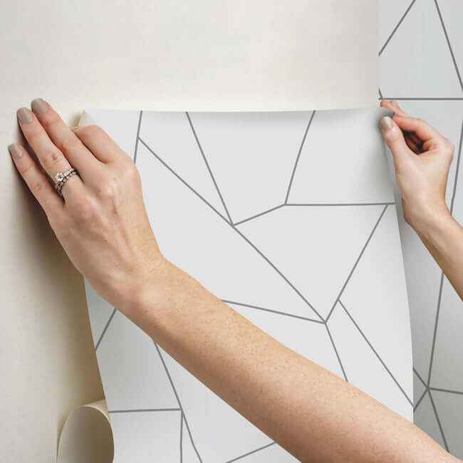 Nazca White & Silver Wallpaper - York Wallcoverings - NW3501 - York Wallcoverings Wallpaper
