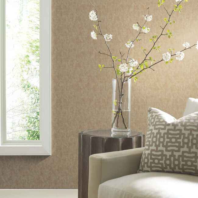 Shimmering Patina Gold on Taupe Wallpaper - York Wallcoverings - WP-1162 - York Wallcoverings Wallpaper