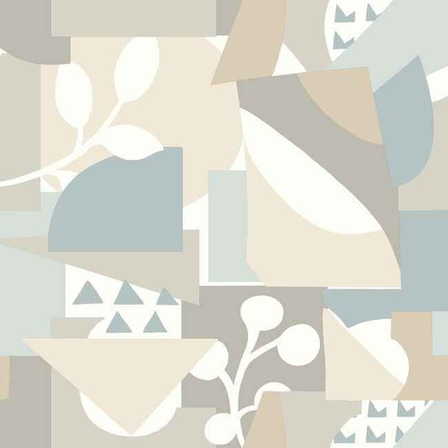 Cut Outs Sky Blue Wallpaper - York Wallcoverings - OI0673