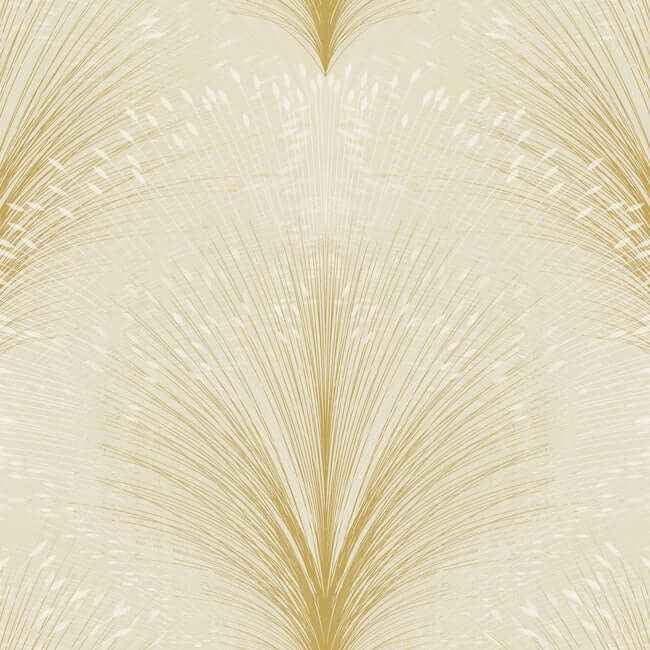 Papyrus Plume Beige Wallpaper - York Wallcoverings - OI0681 - York Wallcoverings Wallpaper