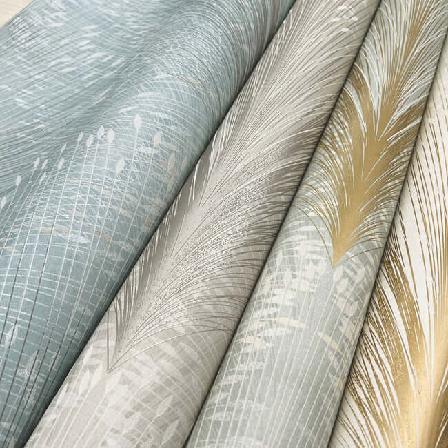 papyrus-plume-wallpaper-gray-york-wallcoverings-oi0684 - York Wallcoverings Wallpaper