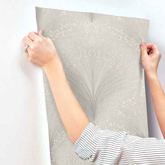 Papyrus Plume Grey Wallpaper - York Wallcoverings - OI0684 - York Wallcoverings Wallpaper