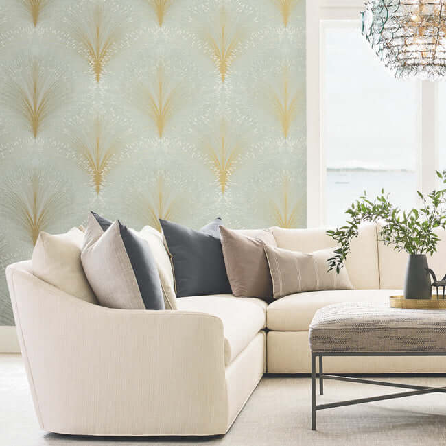 papyrus-plume-wallpaper-sage-york-wallcoverings-oi0682 - York Wallcoverings Wallpaper