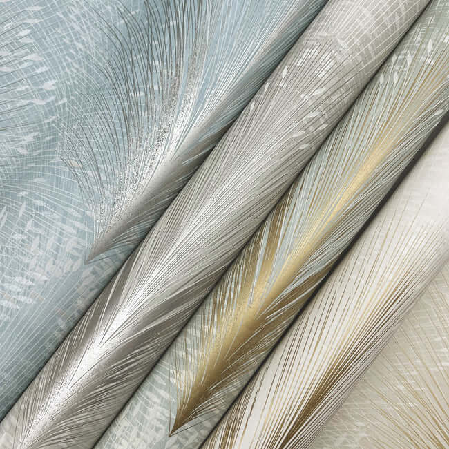 papyrus-plume-wallpaper-sky-york-wallcoverings-oi0685 - York Wallcoverings Wallpaper