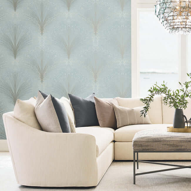 papyrus-plume-wallpaper-sky-york-wallcoverings-oi0685 - York Wallcoverings Wallpaper