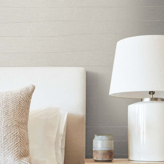 natural-grid-wallpaper-gray-york-wallcoverings-oi0692 - York Wallcoverings Wallpaper