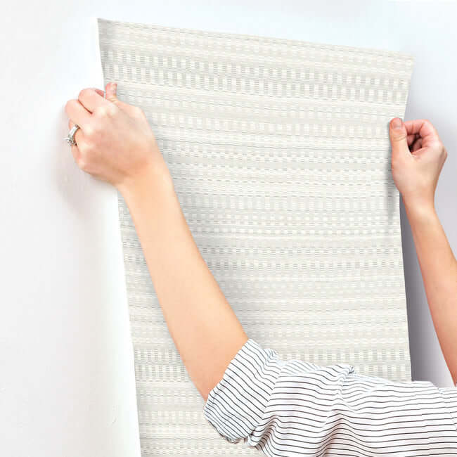 tapestry-stitch-wallpaper-gray-york-wallcoverings-oi0623 - York Wallcoverings Wallpaper