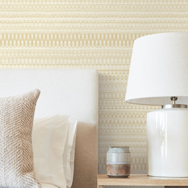 tapestry-stitch-wallpaper-mustard-york-wallcoverings-oi0621 - York Wallcoverings Wallpaper