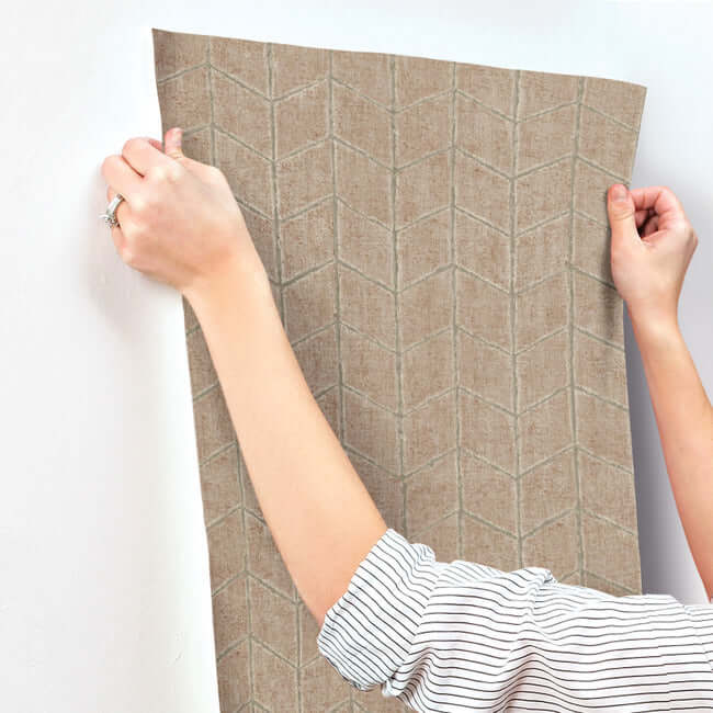 flatiron-geometric-wallpaper-brick-york-wallcoverings-oi0646 - York Wallcoverings Wallpaper