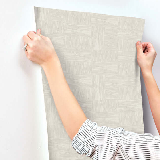 wicker-dot-wallpaper-light-taupe-york-wallcoverings-oi0633 - York Wallcoverings Wallpaper