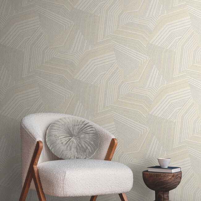 Dotted Maze Taupe Wallpaper - York Wallcoverings - OI0612 - York Wallcoverings Wallpaper
