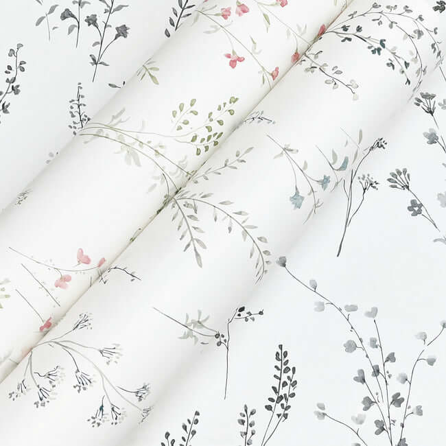 wildflower-sprigs-blue-green-peel-stick-wallpaper-york-wallcoverings-psw1523rl - York Wallpaper Wallpaper