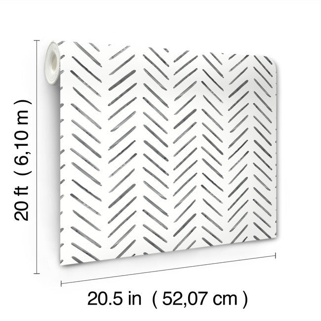 painted-herringbone-peel-and-stick-wallpaper-black-york-wallcoverings-psw1525rl