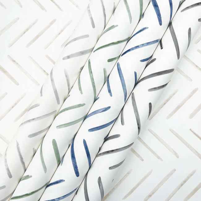 Painted Herringbone Black Peel & Stick Wallpaper - York Wallcoverings - PSW1525RL - York Wallcoverings Wallpaper