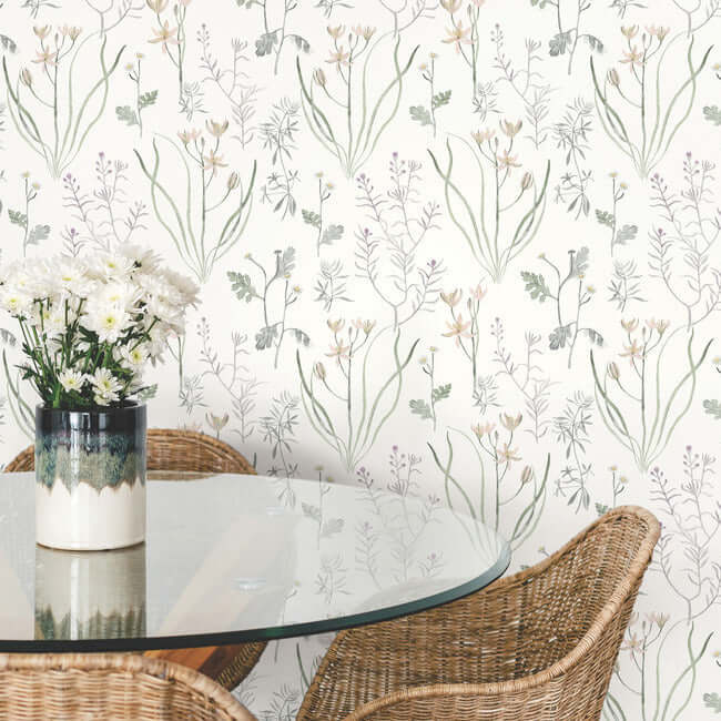 alpine-botanical-peel-and-stick-wallpaper-lavender-york-wallcoverings-psw1521rl - York Wallcoverings Wallpaper