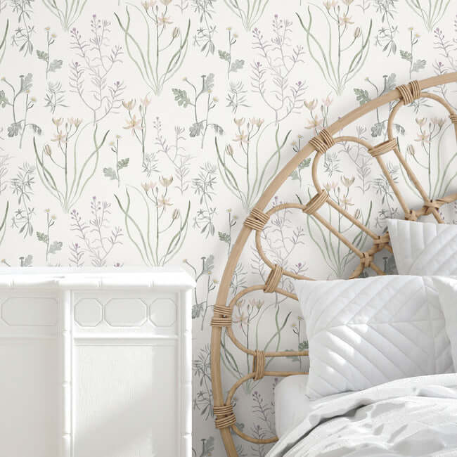 alpine-botanical-peel-and-stick-wallpaper-lavender-york-wallcoverings-psw1521rl - York Wallcoverings Wallpaper