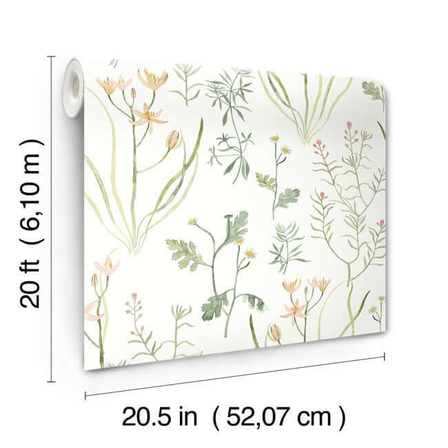alpine-botanical-peel-and-stick-wallpaper-peach-york-wallcoverings-psw1519rl - York Wallcoverings Wallpaper