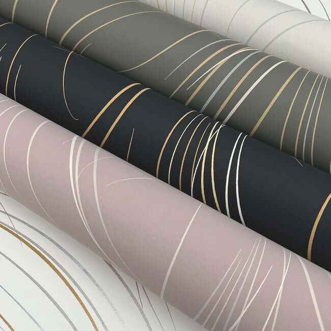 Graceful Wisp White Wallpaper - York Wallcoverings - EV3939 - York Wallcoverings Wallpaper