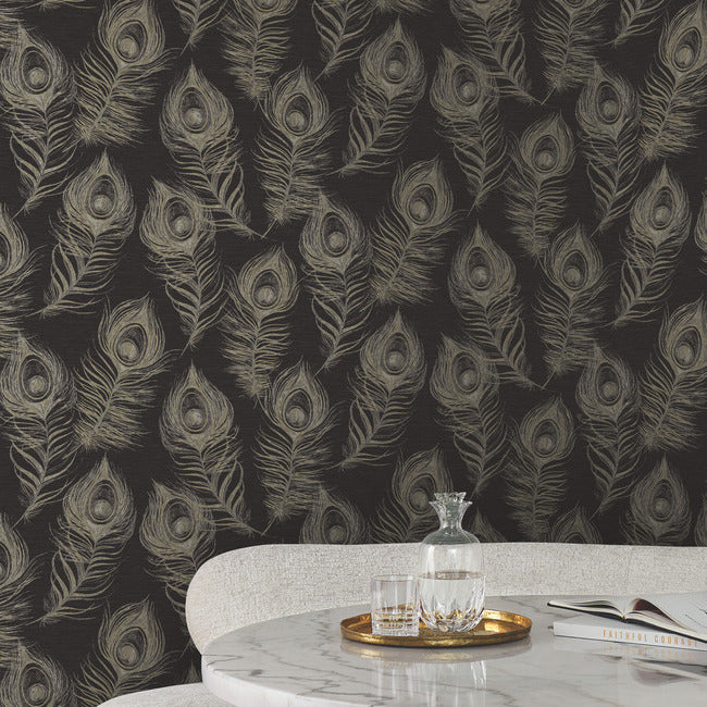 regal-peacock-wallpaper-black-york-wallcoverings-ev3942