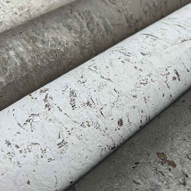 Cork Pale Grey & Silver Wallpaper - York Wallcoverings - EV3901 - York Wallcoverings Wallpaper