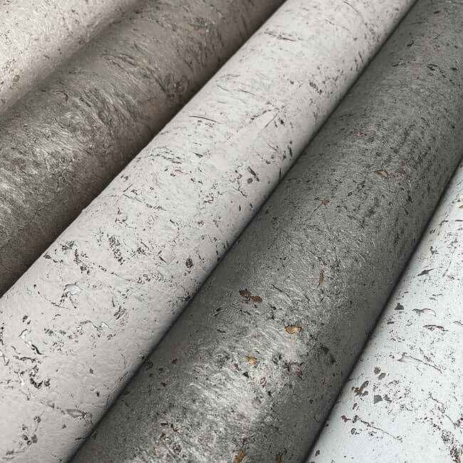 Cork Pale Grey & Silver Wallpaper - York Wallcoverings - EV3901 - York Wallcoverings Wallpaper