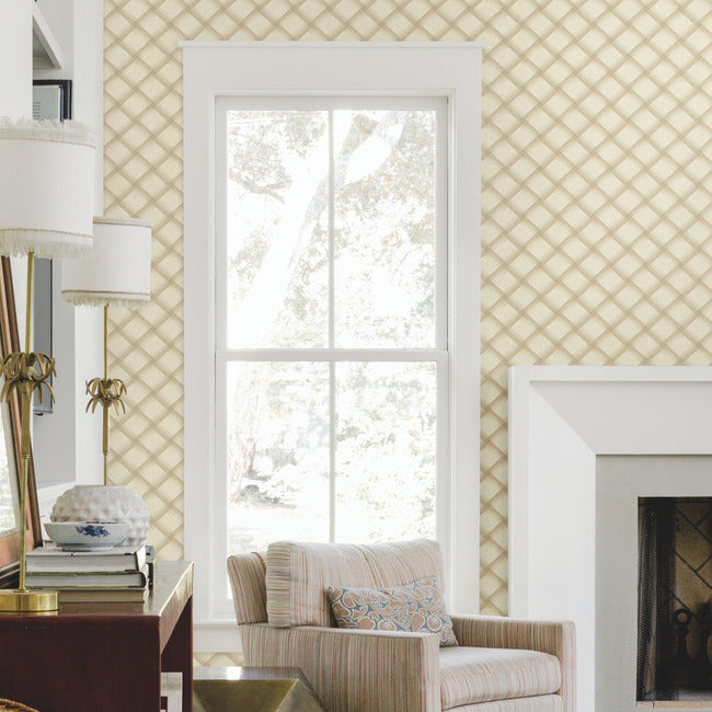 bayside-basket-weave-wallpaper-blonde-york-wallcoverings-ev3965 - York Wallcoverings Wallpaper