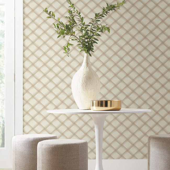 bayside-basket-weave-wallpaper-blonde-york-wallcoverings-ev3965 - York Wallcoverings Wallpaper