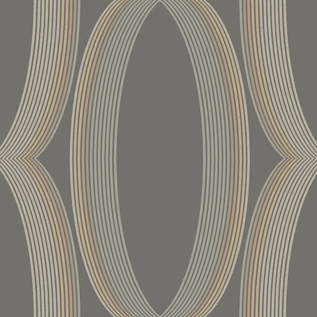 progression-ogee-charcoal-wallpaper-york-wallcoverings-ev3986 - York Wallpaper Wallpaper