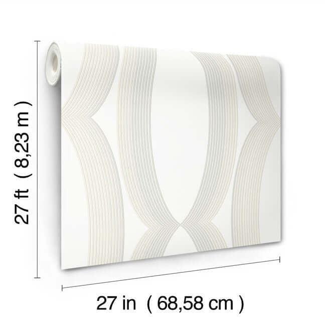 progression-ogee-white-wallpaper-york-wallcoverings-ev3981 - York Wallpaper Wallpaper