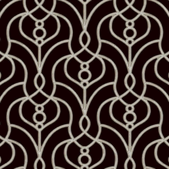 divine-trellis-black-wallpaper-york-wallcoverings-ev3945 - York Wallcoverings Wallpaper
