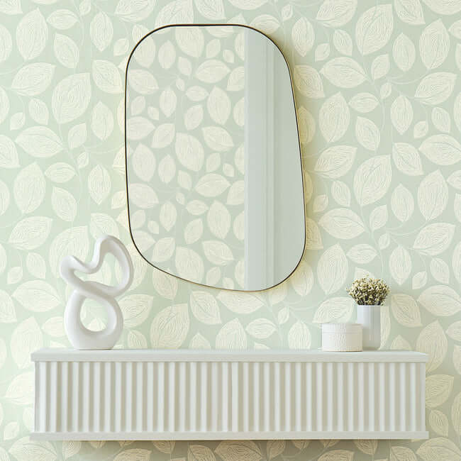 contoured-leaves-green-wallpaper-york-wallcoverings-ev3921 - York Wallpaper Wallpaper