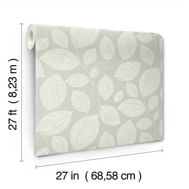 contoured-leaves-green-wallpaper-york-wallcoverings-ev3921 - York Wallpaper Wallpaper