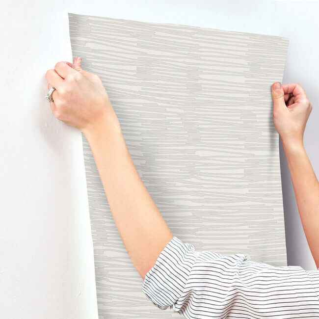 Water Reed Thatch Dove & Silver Wallpaper - York Wallcoverings - AG2092 - York Wallcoverings Wallpaper