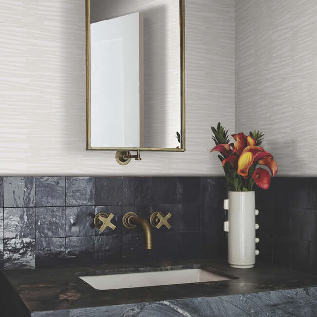 water-reed-thatch-ivory-glint-wallpaper-york-wallcoverings-ag2096 - York Wallcoverings Wallpaper