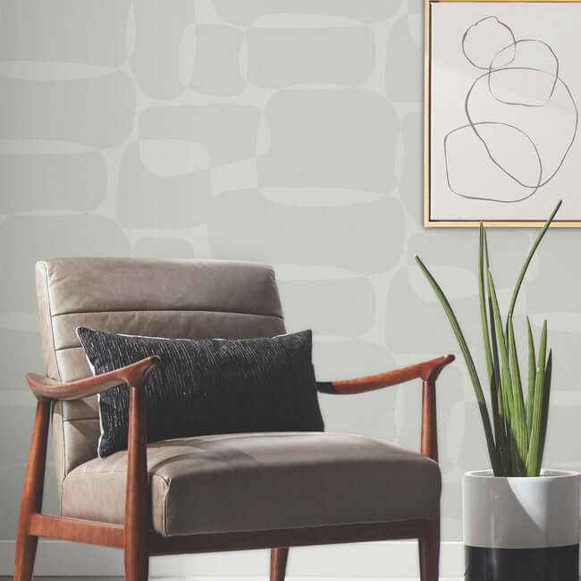 Block Grey Wallpaper - York Wallcoverings - AG2074 - York Wallcoverings Wallpaper
