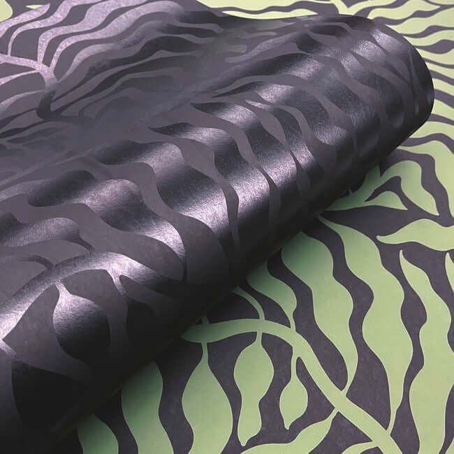 fern-fronds-black-green-wallpaper-york-wallcoverings-ag2061 - York Wallpaper Wallpaper