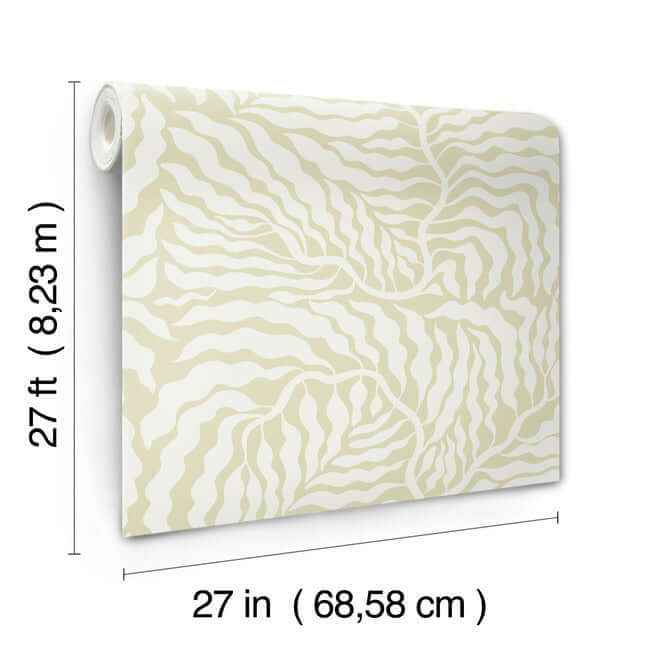 Fern Fronds Light Green & White Wallpaper - York Wallcoverings - AG2065 - York Wallcoverings Wallpaper